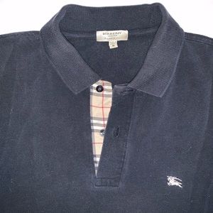 Burberry London Black Polo Novacheck Medium